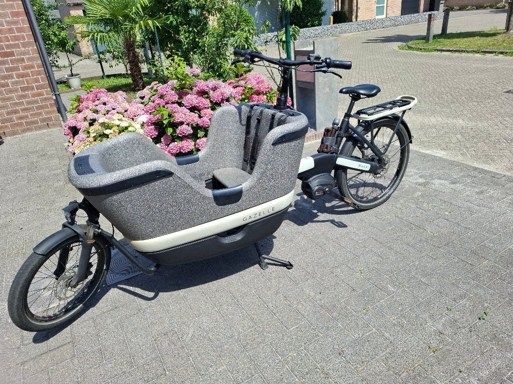 Elektrische bakfiets gazelle makki, Fietsen en Brommers, Fietsen | Bakfietsen, Ophalen, Gebruikt, Elektrisch, 2 kinderen