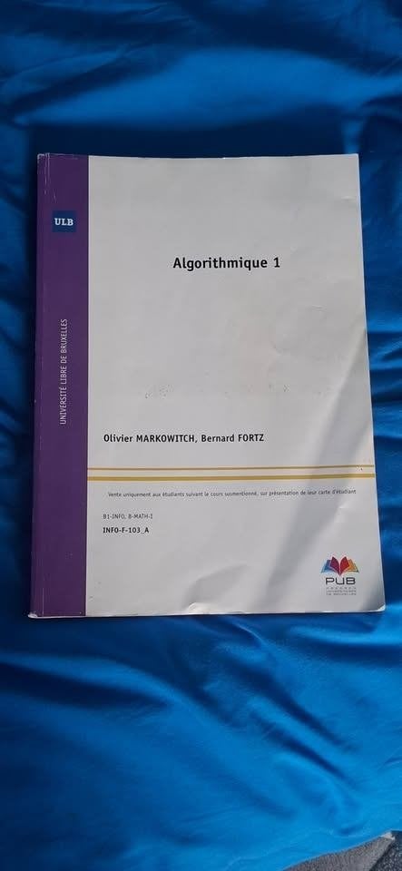 Syllabus Algorithme Année 1 : Théorie, Boeken, Informatica en Computer, Ophalen, Zo goed als nieuw, Programmeertaal of Theorie