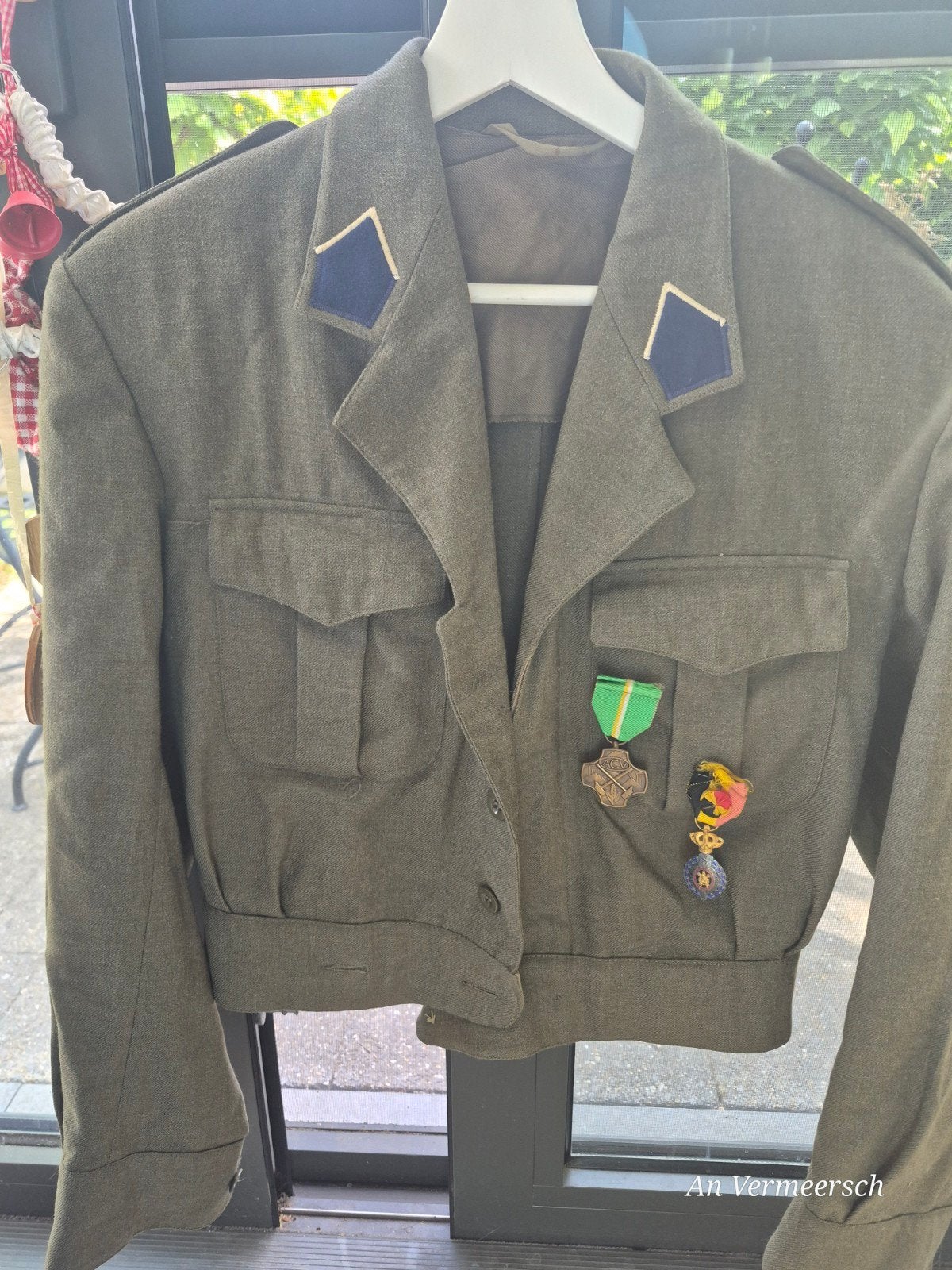 Originele Belgische Leger (ABL) Battle Dress Jas – 4de Linie, Verzamelen, Ophalen, Landmacht, Kleding of Schoenen