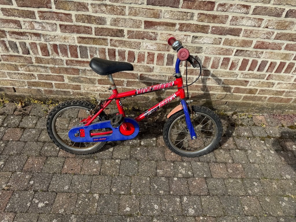 Kinderfietsje 14inch jongens, Fietsen en Brommers, Ophalen, Gebruikt, Velgrem, Minder dan 16 inch