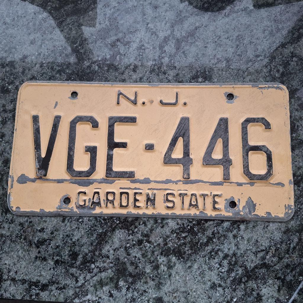 Vintage kentekenplaat van New Jersey, Ophalen of Verzenden, Gebruikt