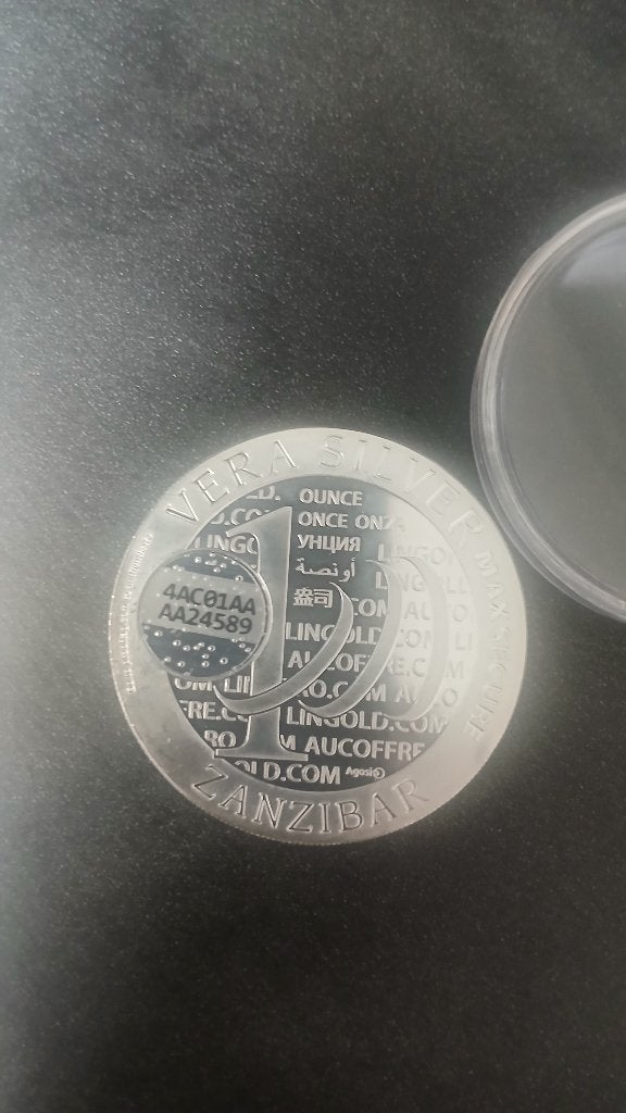 1 x Pièce en argent 1 oz tanzanie 999/1000, Timbres & Monnaies, Métaux nobles & Lingots, Enlèvement ou Envoi, Argent