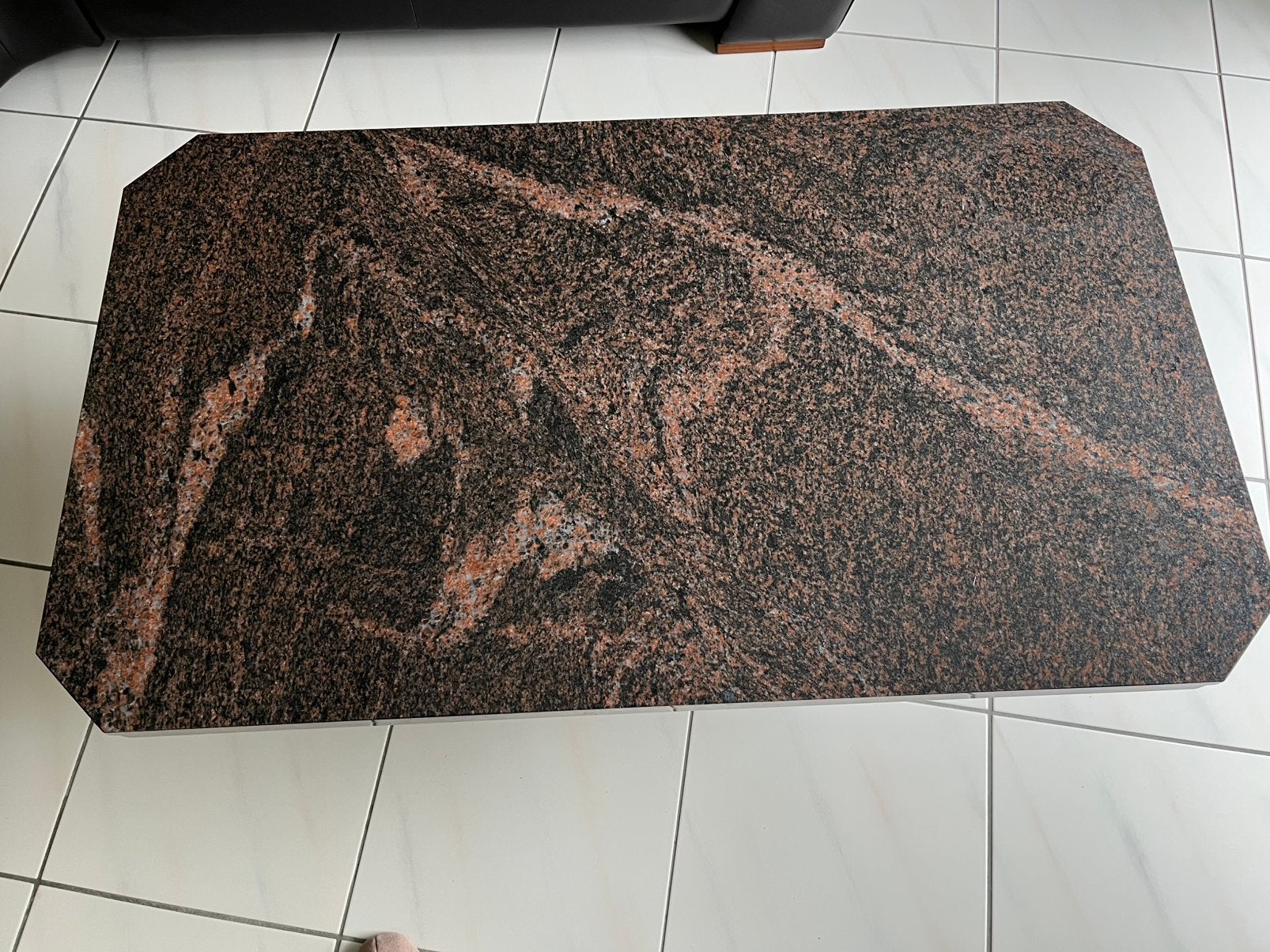 Granieten salontafel, Ophalen, Overige materialen, Gebruikt, 100 tot 150 cm