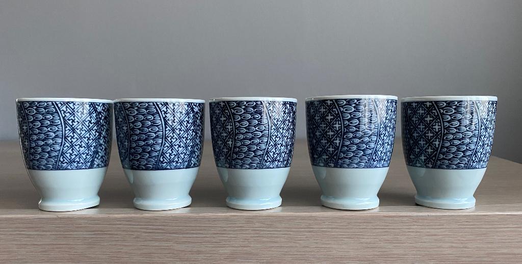 Set 5 theekopjes, Envoi, Comme neuf, Tasse(s) et/ou soucoupe(s)