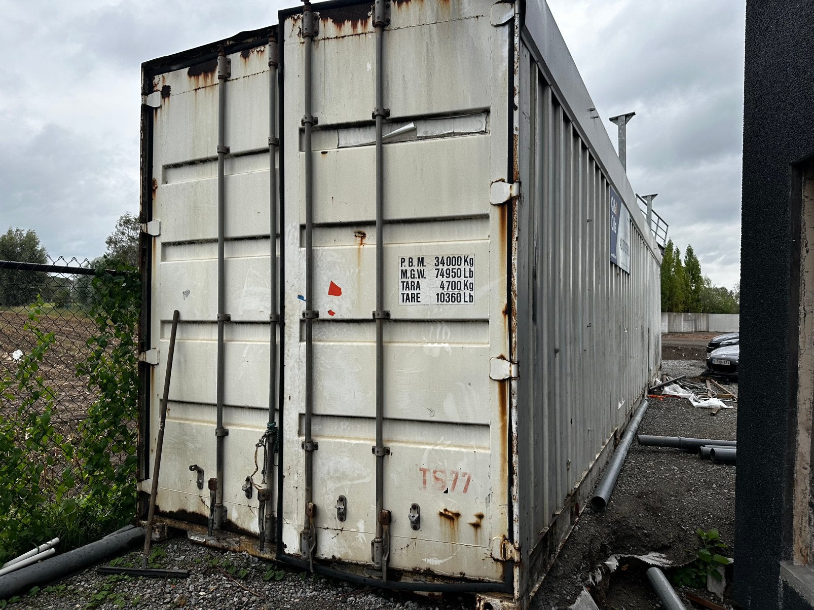 40ft container, Ophalen, Gebruikt