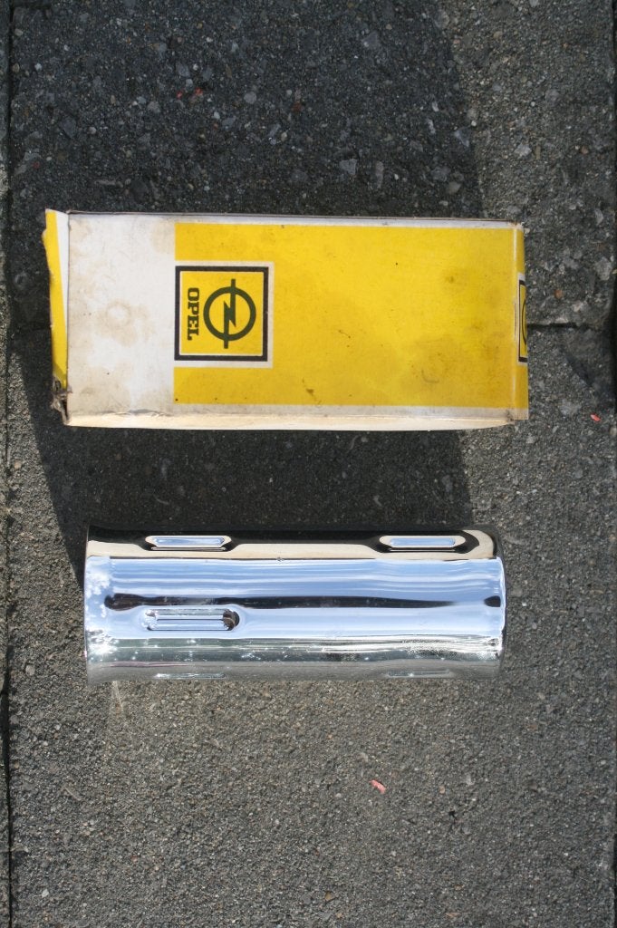 Origineel Opel GM chromé uiteinde uitlaatpijp NOS (jaren 70), Auto-onderdelen, Ophalen of Verzenden, Nieuw, Opel