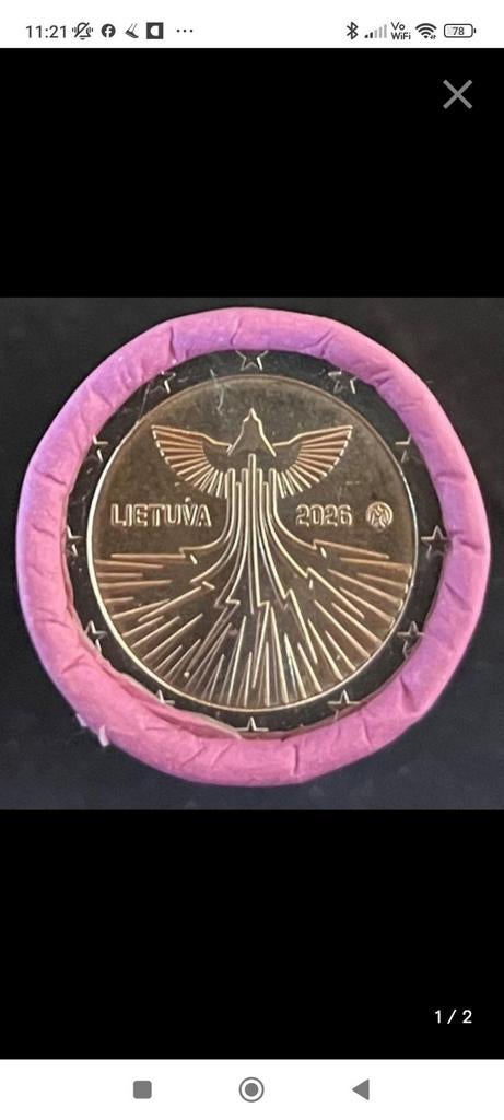 2 euro munt Litouwen , energie onafhankelijk. 2026, Ophalen of Verzenden, 2 euro