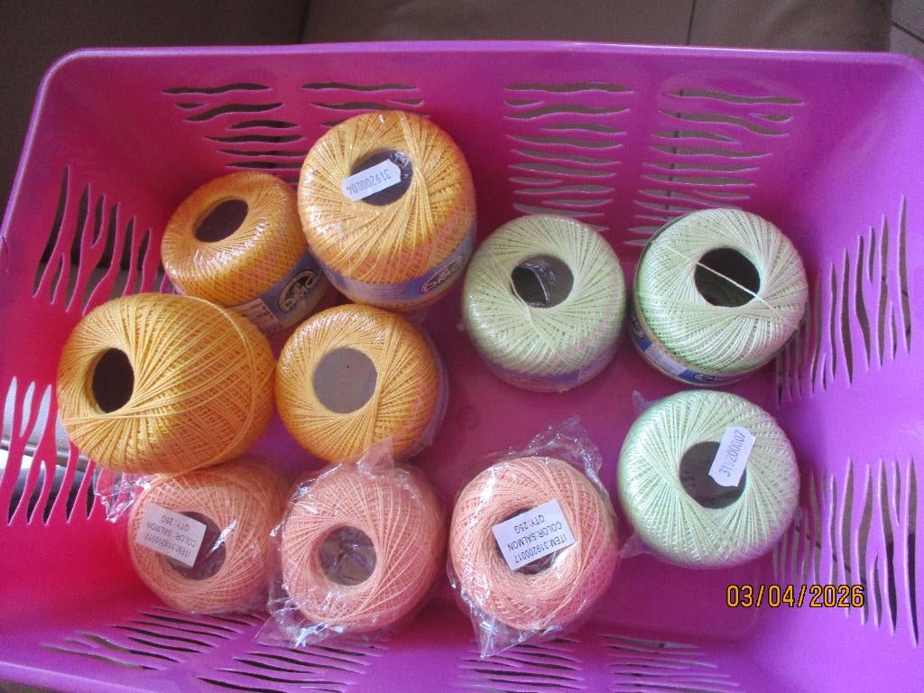 10 Bollen DMC 5 in 3 kleuren, Hobby en Vrije tijd, Breien en Haken, Ophalen of Verzenden, Nieuw, Wol of Garen