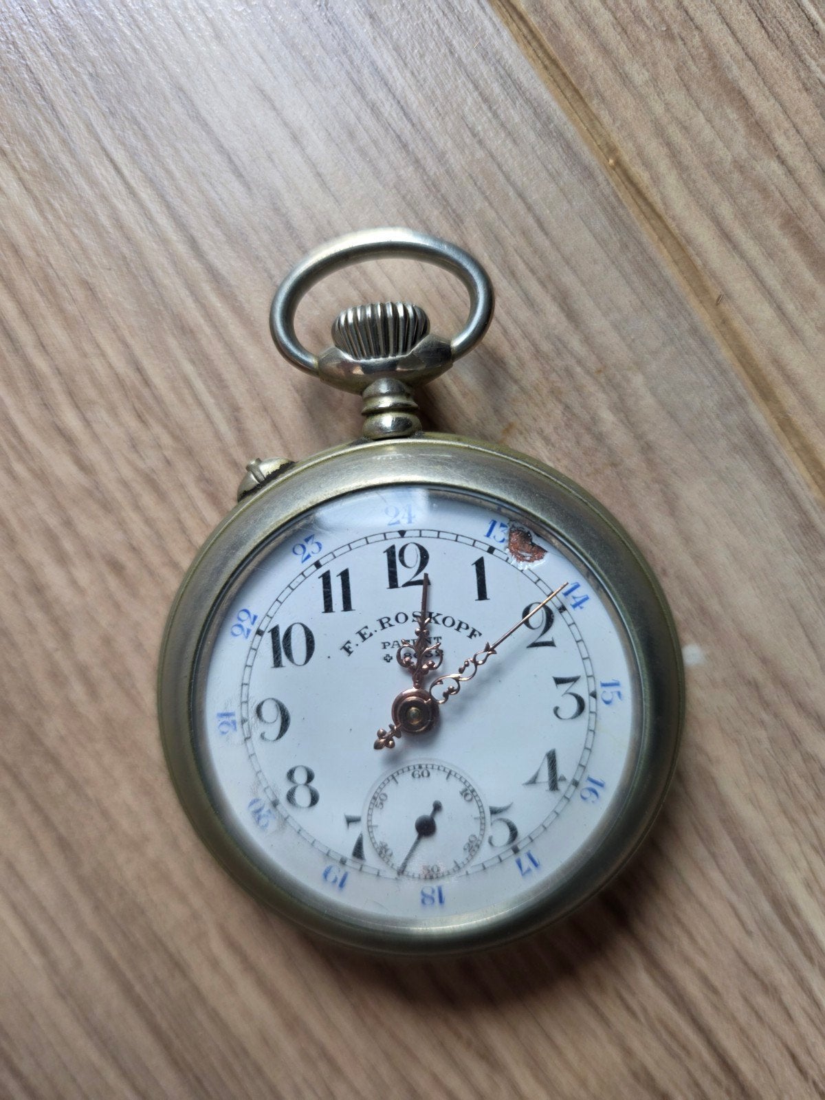 Montre de poche Fritz Eduard Roskopf, brevet 18632, vers 192, Bijoux, Sacs & Beauté, Montres | Anciennes | Antiquités, Enlèvement ou Envoi