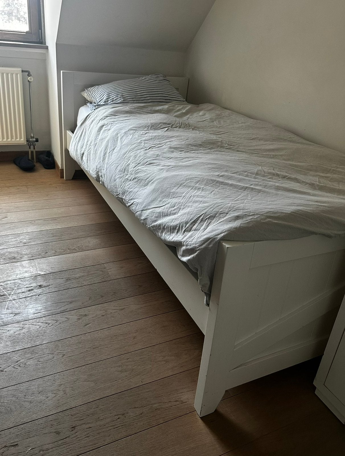 Bed met lattenbodem en kast, Une personne, Enlèvement, Utilisé, Bois