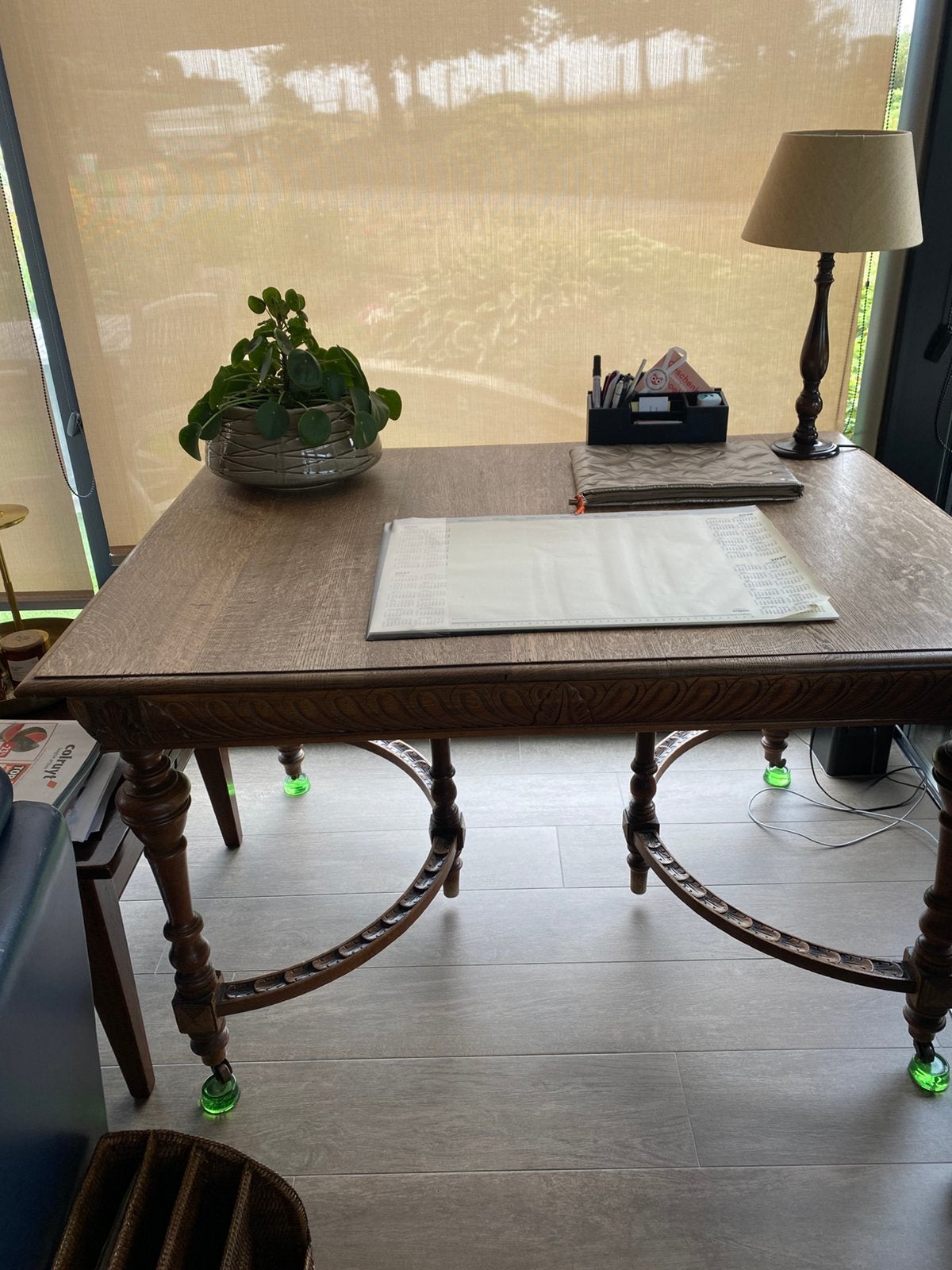 Mooie oude eiken tafel, Ophalen, Gebruikt, Eikenhout, Mechels