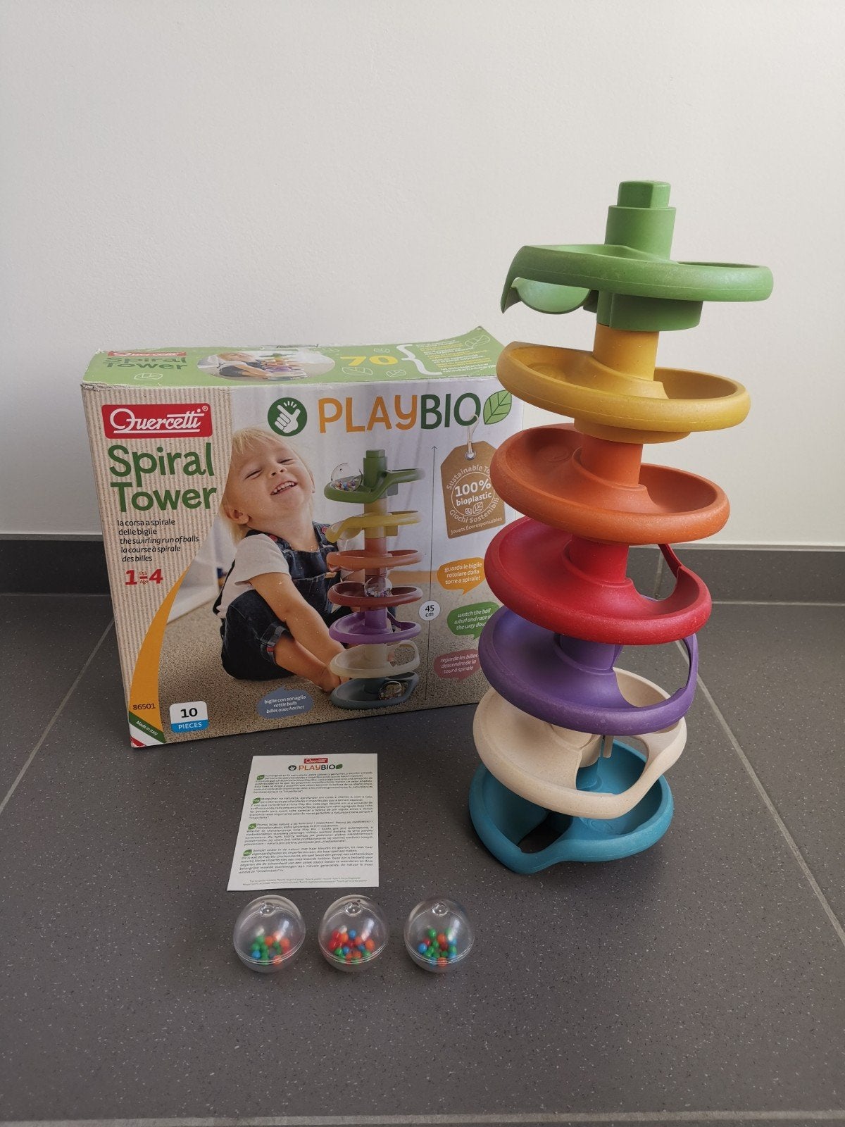 Quercetti ballentoren van Bioplastic, Kinderen en Baby's, Speelgoed | Overig, Ophalen of Verzenden