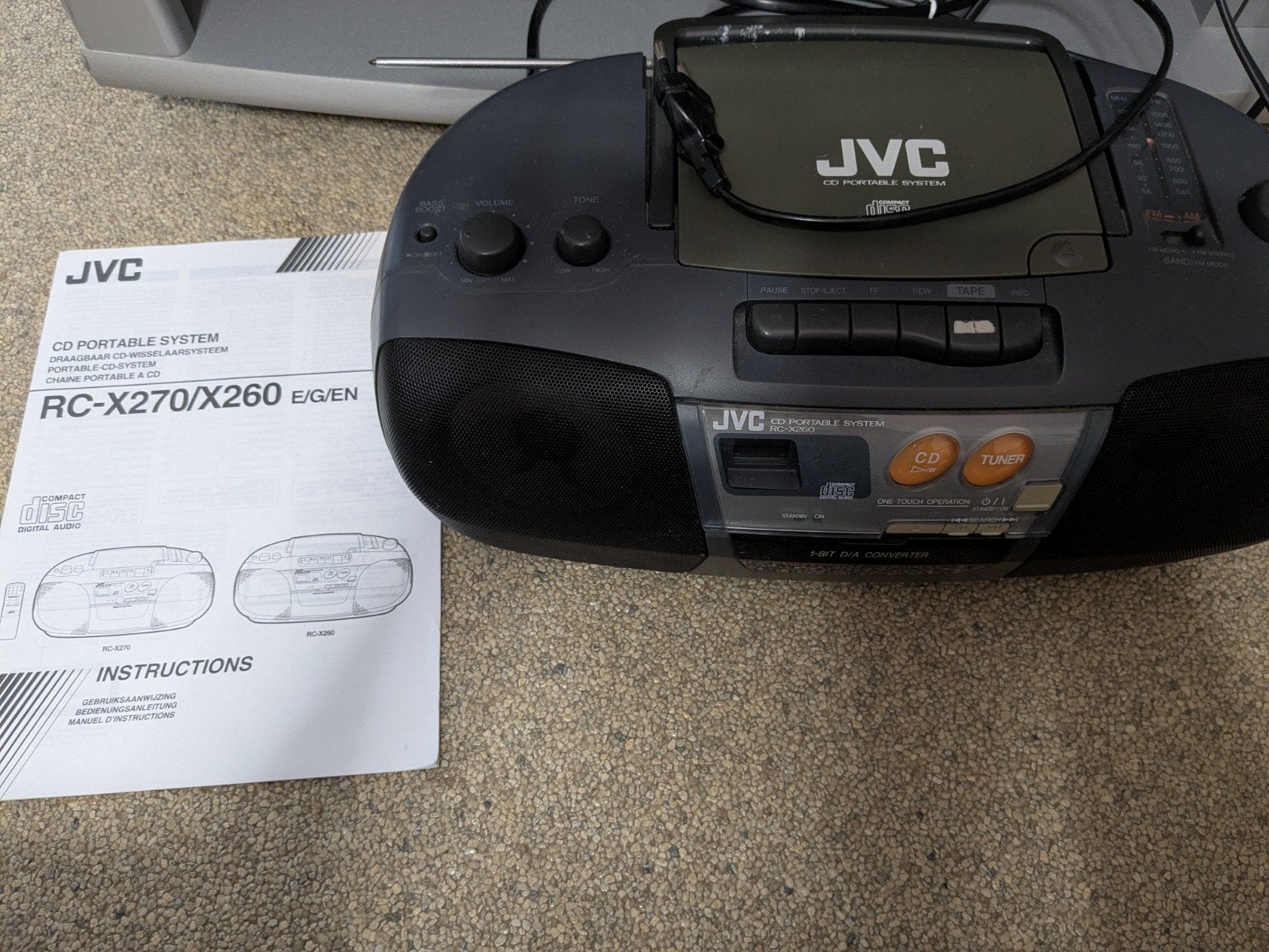 JVC RC-X260 / RC-X270 CD Portable System (Boombox) – Inclusi, Ophalen, Gebruikt, Radio