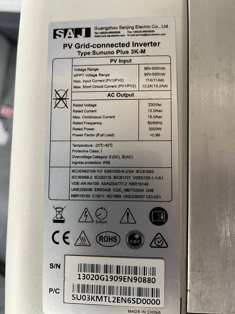 Omvormer voor zonnepanelen, Electroménager, Électroménager & Équipement Autre, Enlèvement, Utilisé