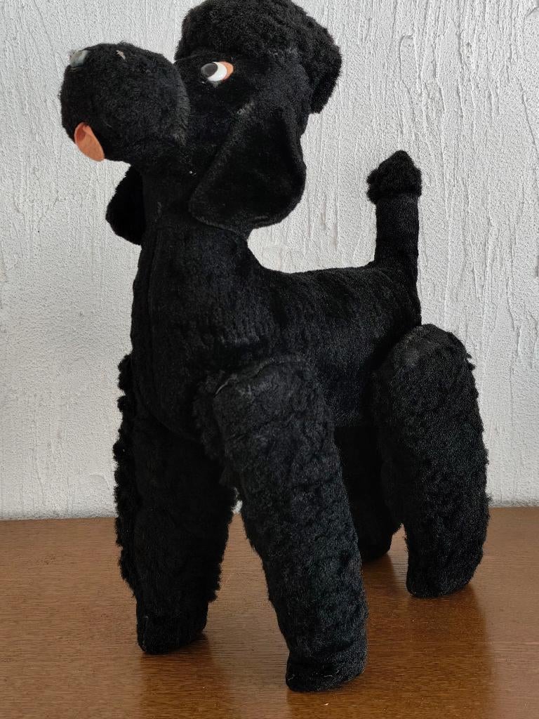 Caniche vintage,  noir, années 60., Enlèvement ou Envoi, Utilisé, Chien ou Chat, Statue ou Figurine