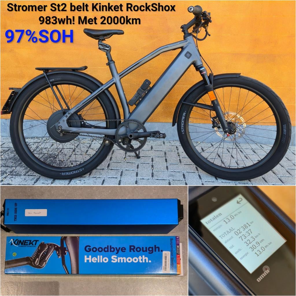 Stromer St2 Riemaandrijving Kinekt 983Wh 2023 speedpedelec, Fietsen en Brommers, Elektrische fietsen, Ophalen, Zo goed als nieuw