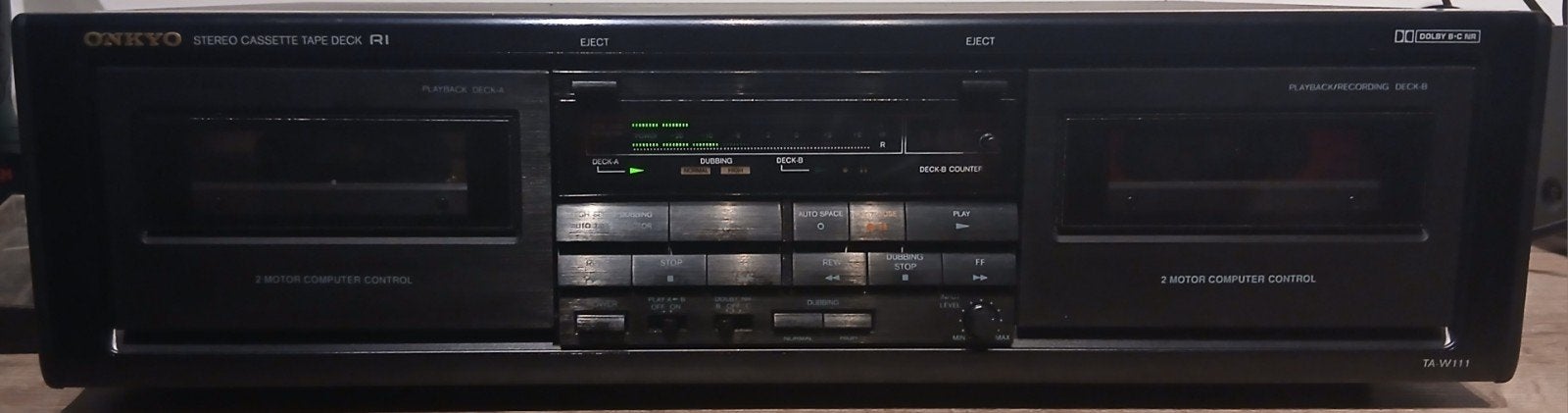 Onkyo TA-W111 Stereo Cassette Tape Deck – Perfecte Staat, Ophalen, Dubbel, High speed dubbing