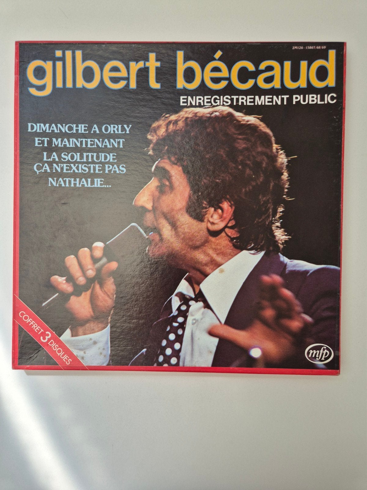 Doos met 3 lp's van Gilbert Bécaud, Ophalen of Verzenden