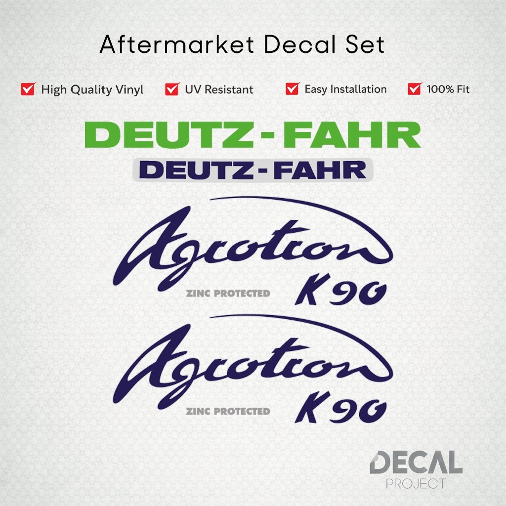 Autocollants de rechange Deutz Agrotron K90-K120, Envoi
