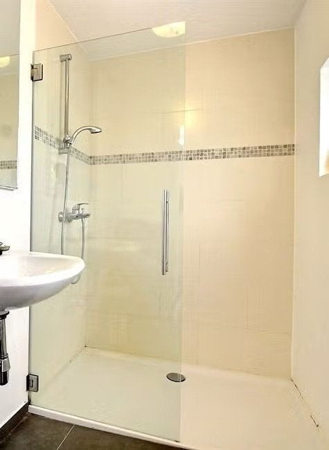 Douche italienne occasion, complète avec bac et paroi fixe, Enlèvement, Utilisé, Avec douche