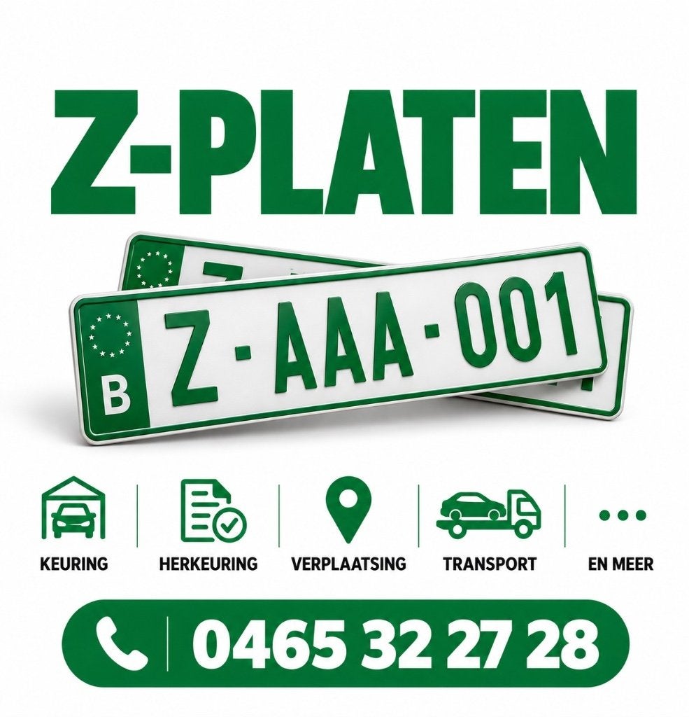 Plaque Z pour CT ou un déplacement? Pays de Waes Gand Anvers