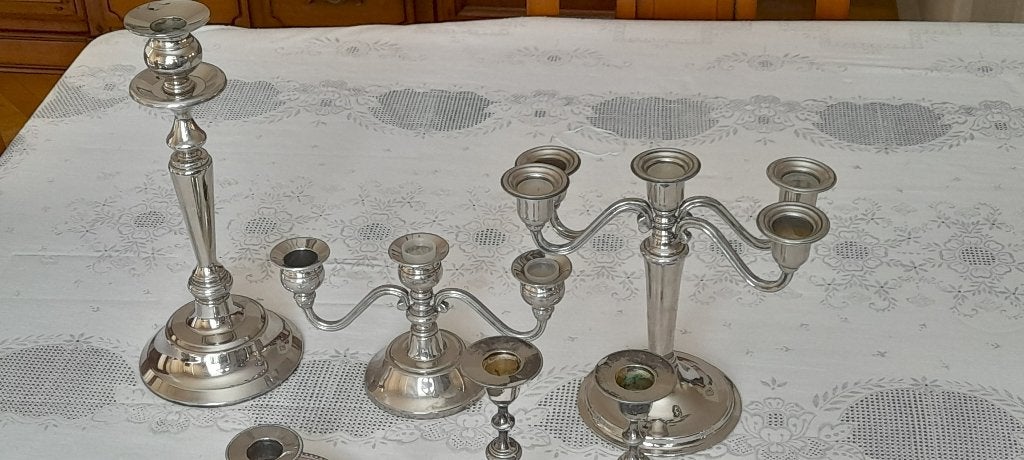 kandelaars, Enlèvement, Utilisé, Chandelier, Argenté