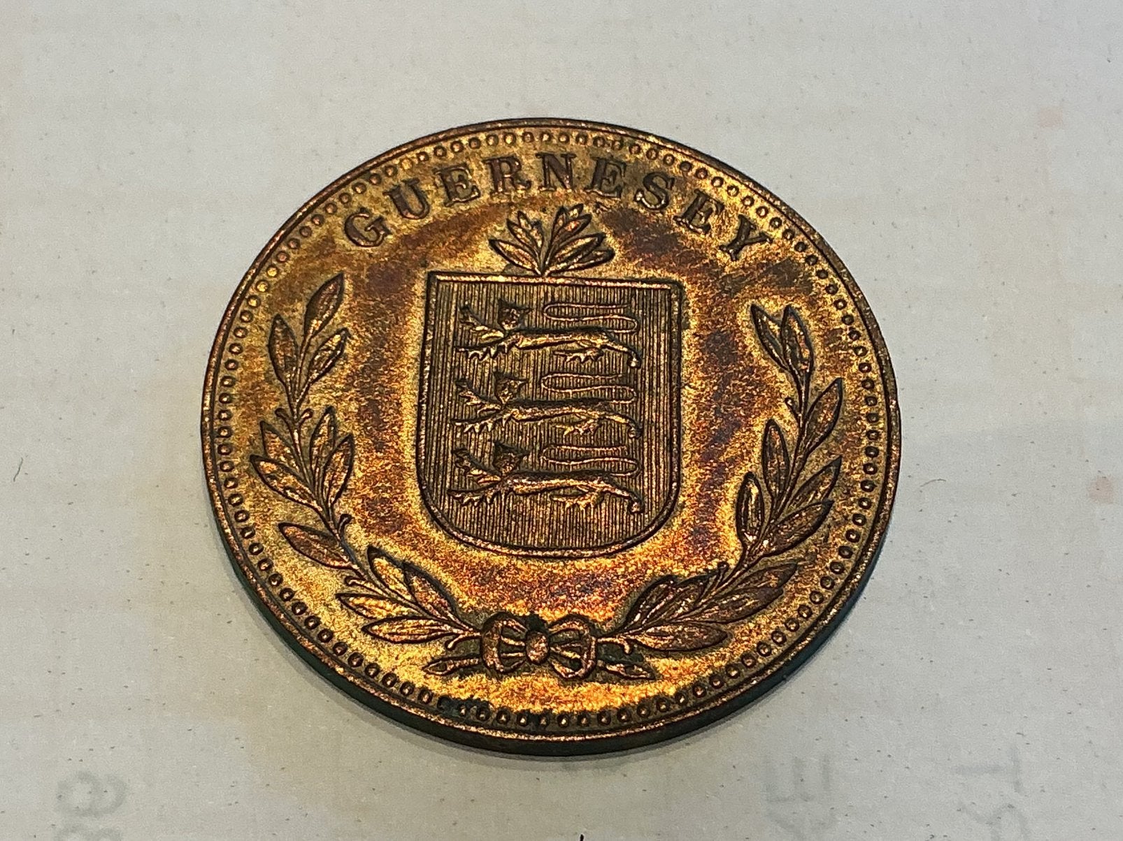 Guernesey 8 double 1947 magnifique, Timbres & Monnaies, Enlèvement ou Envoi