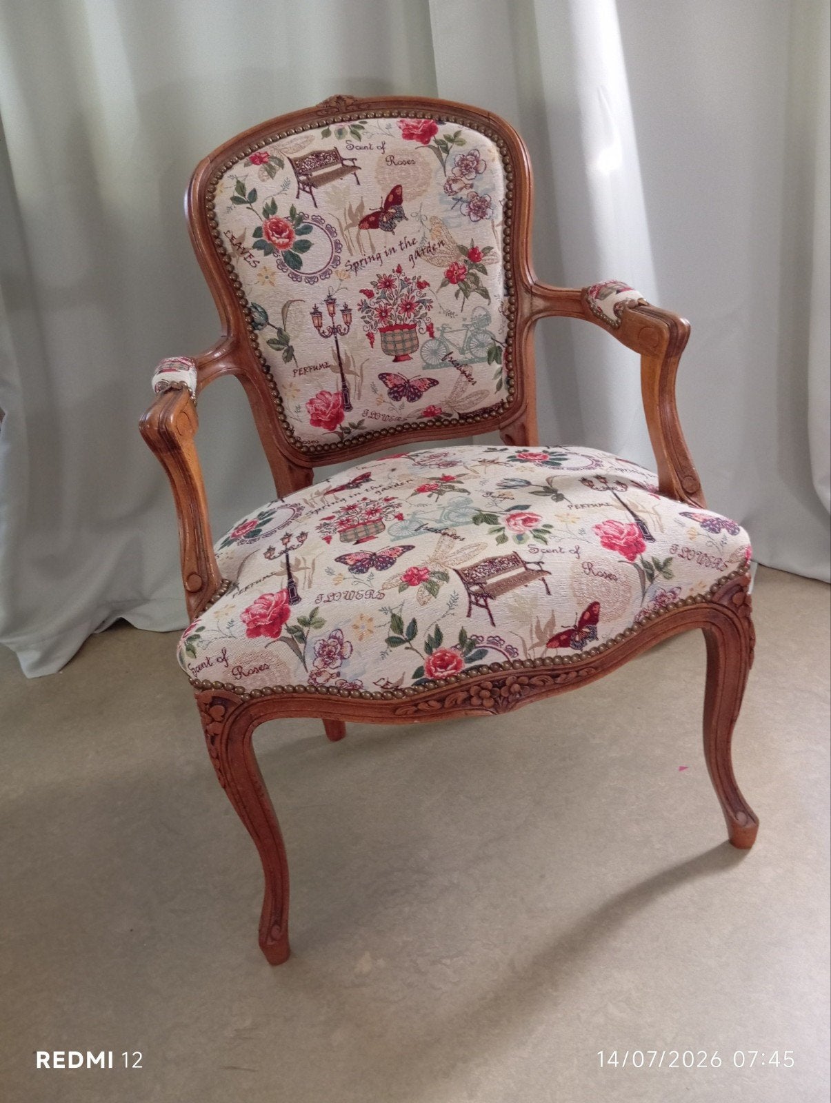 Fauteuil cabriolet Louis XV - (crin de cheval) impeccable., Antiquités & Art, Enlèvement