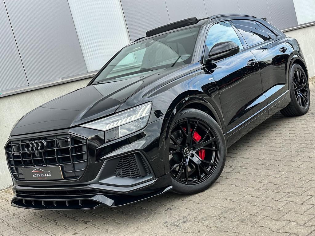 Audi Q8 55 TFSI E 381Pk 22Inch SQ8 dif Rs-int B&O Full Black, Cuir, Aide au démarrage en côte, Achat, 381 ch