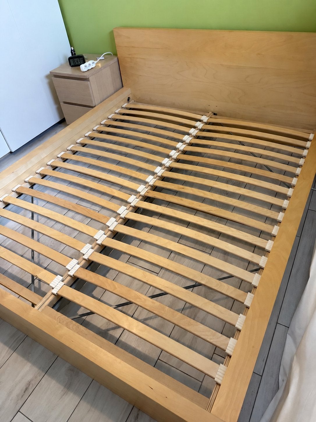 Lit 2 personnes avec les deux sommiers, Maison & Meubles, Beige, Enlèvement, Utilisé, 200 cm