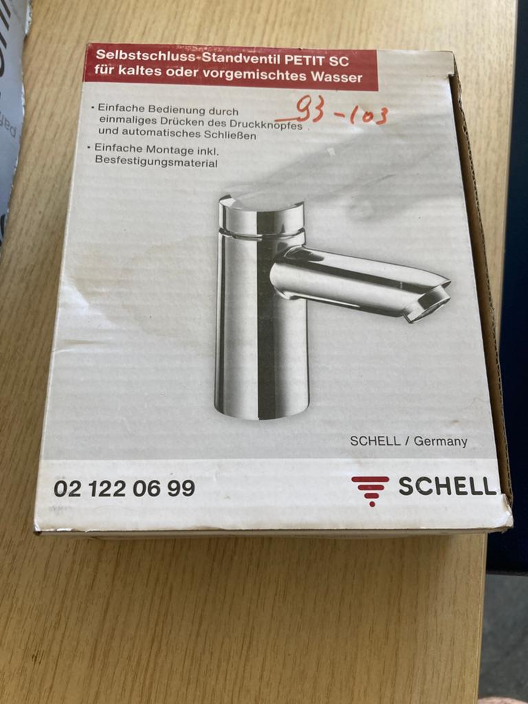 Schell koud water kraan, Ophalen, Zo goed als nieuw, Kraan
