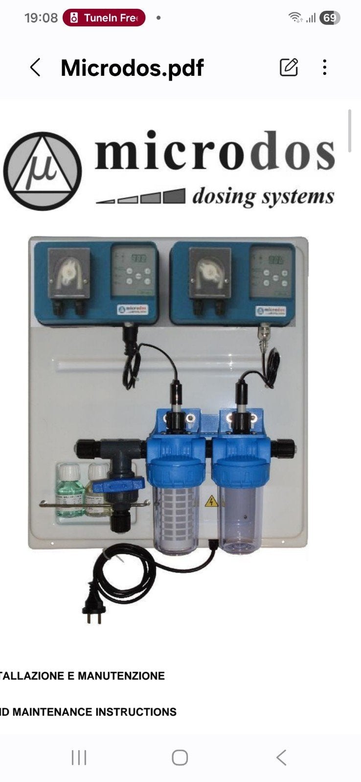 Microdos doseur de piscine automatique chlore et acide rx ph, Jardin & Terrasse, Enlèvement, Utilisé, Autres types