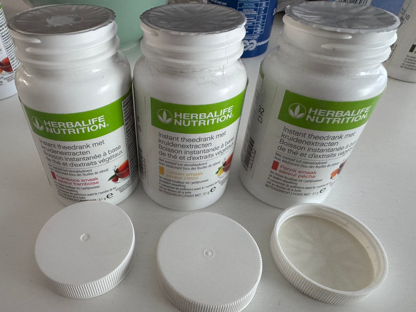 Herbalife thee 3 smaken nieuw, Sports & Fitness, Produits de santé, Wellness & Bien-être, Enlèvement ou Envoi, Comme neuf, Poudre ou Boisson