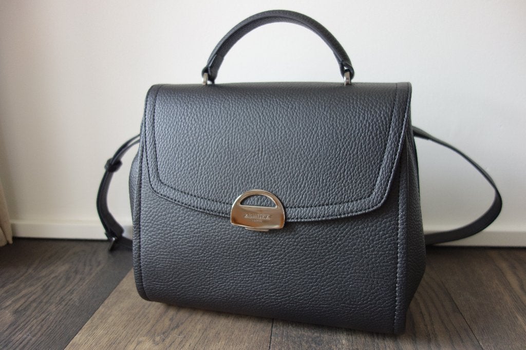 Sac VEGAN en appelskin noir "ASHOKA PARIS", Envoi, Utilisé, Noir