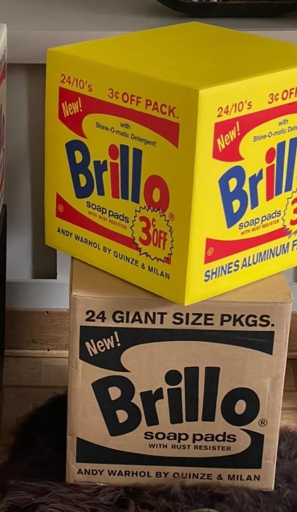 Andy warhol Brillo poef, Antiek en Kunst, Kunst | Litho's en Zeefdrukken, Ophalen