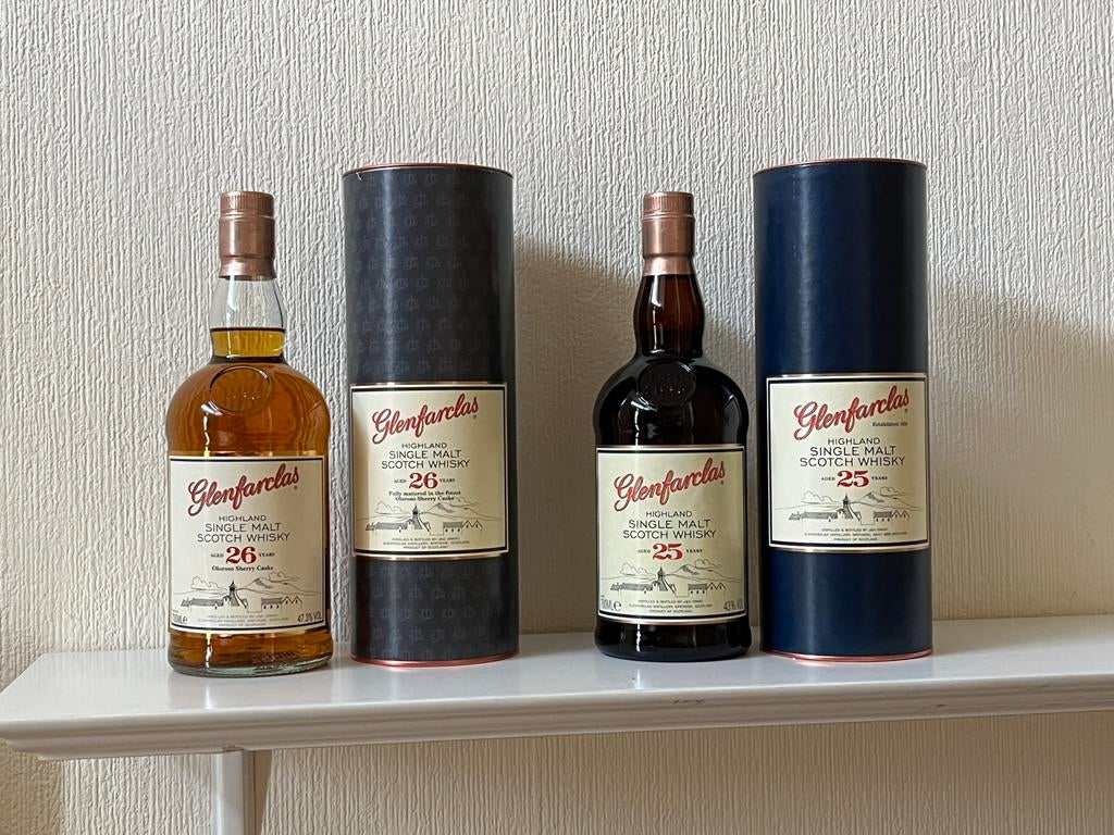 Whisky Glenfarclas 25 years en 26 years, Verzamelen, Wijnen, Ophalen of Verzenden, Nieuw