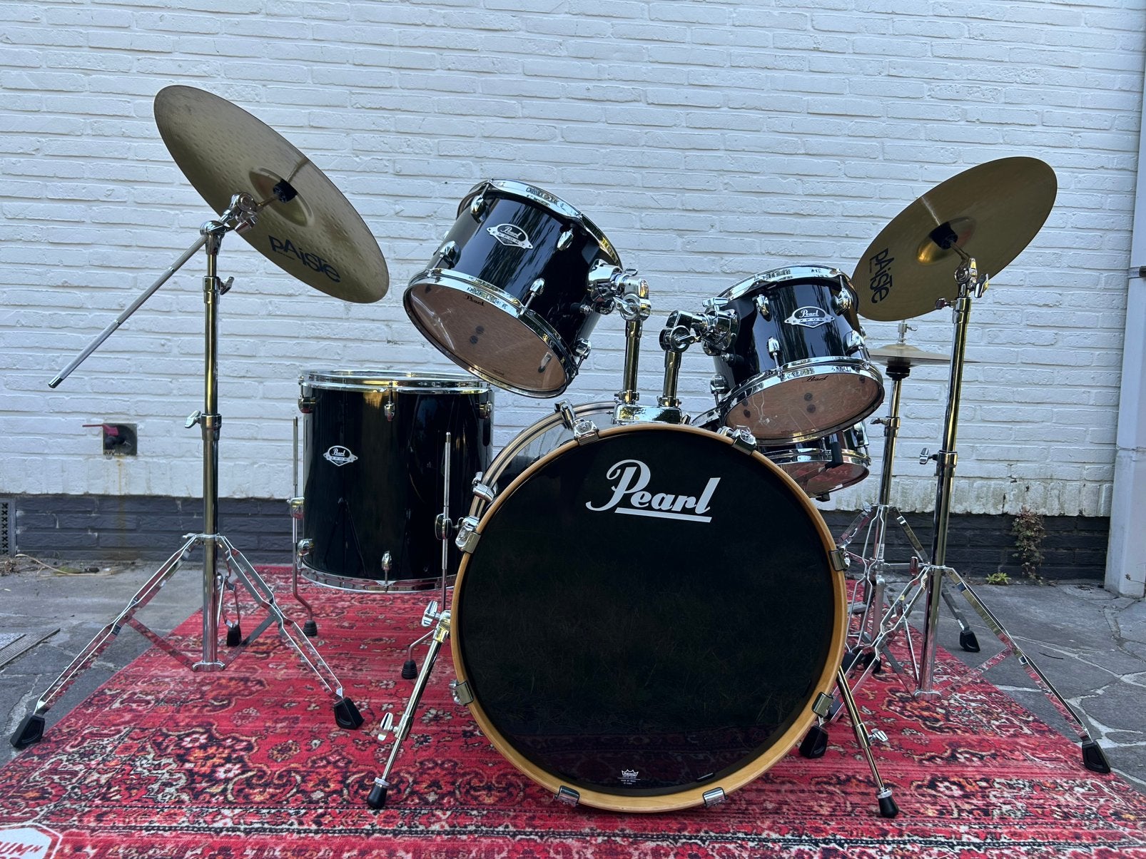 Pearl Export drumkit + Paiste PST3 bekkens (nieuwstaat), Muziek en Instrumenten, Drumstellen en Slagwerk, Ophalen, Pearl
