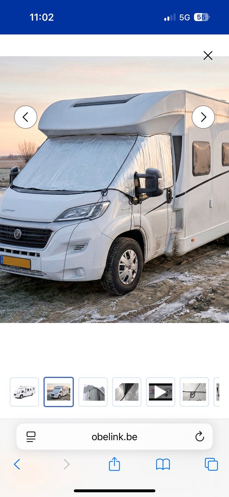 Raam verduistering, Caravanes & Camping, Enlèvement, Utilisé