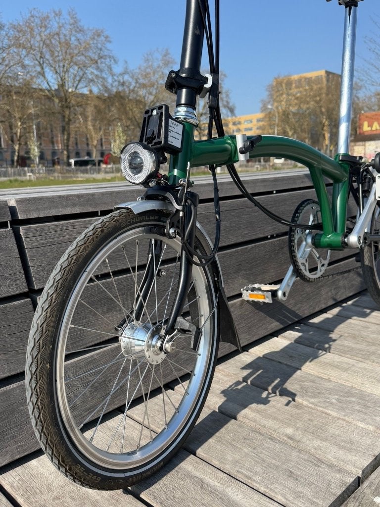Brompton H6R racing groene naaf dynamolamp 6 versnellingen, Ophalen, Brompton, Velgrem, 14 tot 16 inch