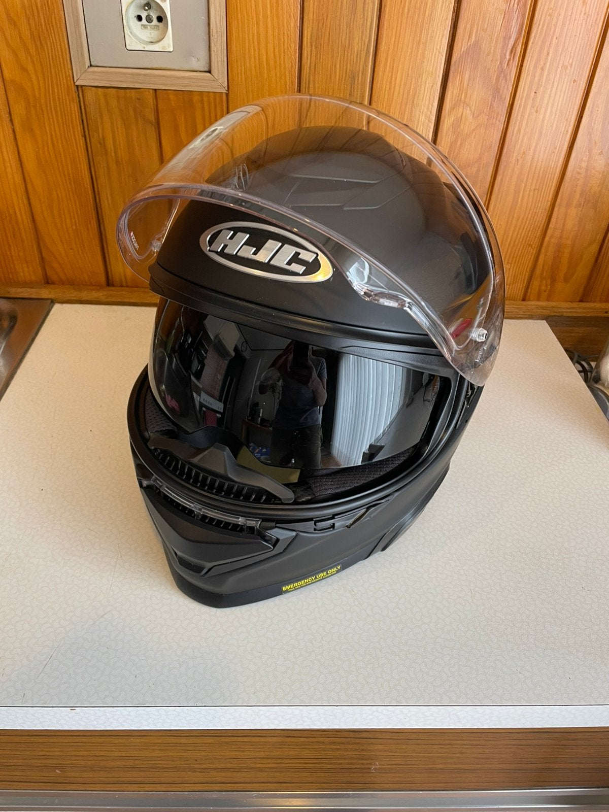 Mat zwarte helm ., Ophalen, M, Dames, HJC
