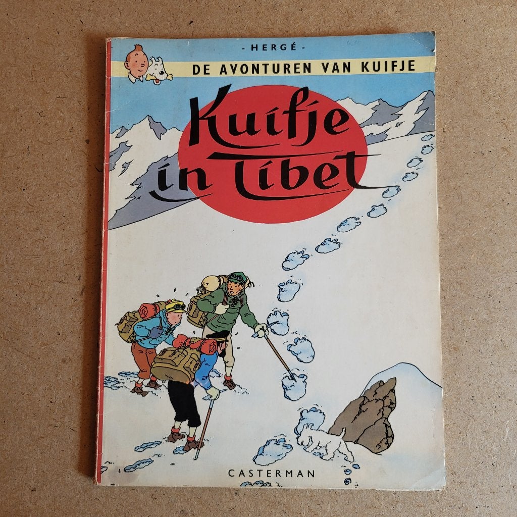 Vintage strip: Kuifje in Tibet, Boeken, Gelezen, Eén stripboek, Ophalen of Verzenden, Hergé