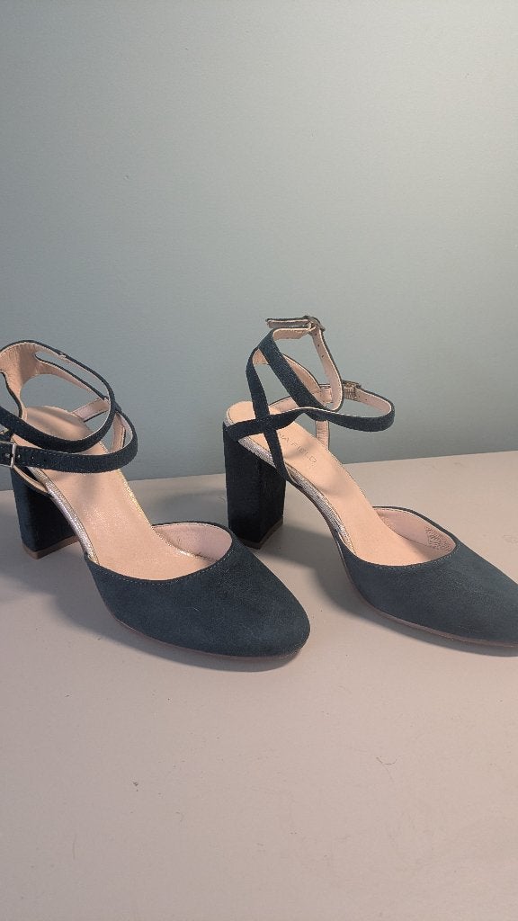 Azuurblauwe sandaalpumps, Ophalen, Anna Field, Zo goed als nieuw, Schoenen met hoge hakken