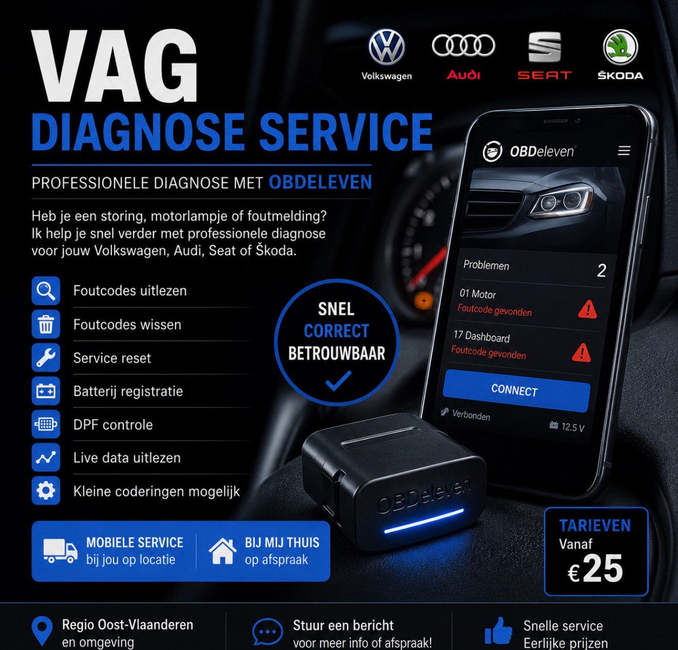 VAG Diagnose Service – OBDeleven, Computers en Software, Overige Computers en Software, Nieuw, Ophalen