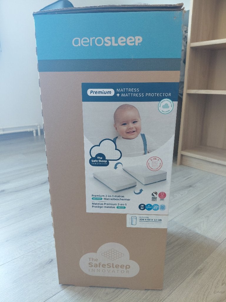 Aerosleep matras- en matrasbeschermerset, Kinderen en Baby's, Ophalen, Jongetje of Meisje, Wit, Overige typen