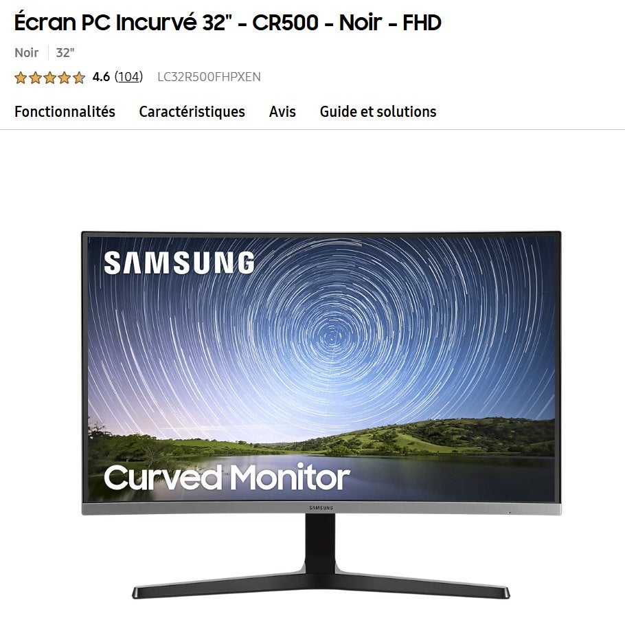 Écran incurvé Samsung de 32 pouces (pour jeux), Informatique & Logiciels, 3 à 5 ms, 61 à 100 Hz, Full HD, Enlèvement