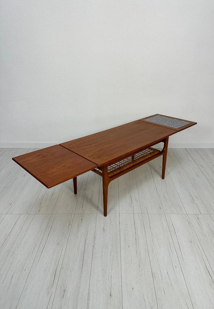 Table basse extensible en teck Trioh Møbler danoise 60s, Enlèvement, Utilisé, Teck, Vintage Mid-Century Design