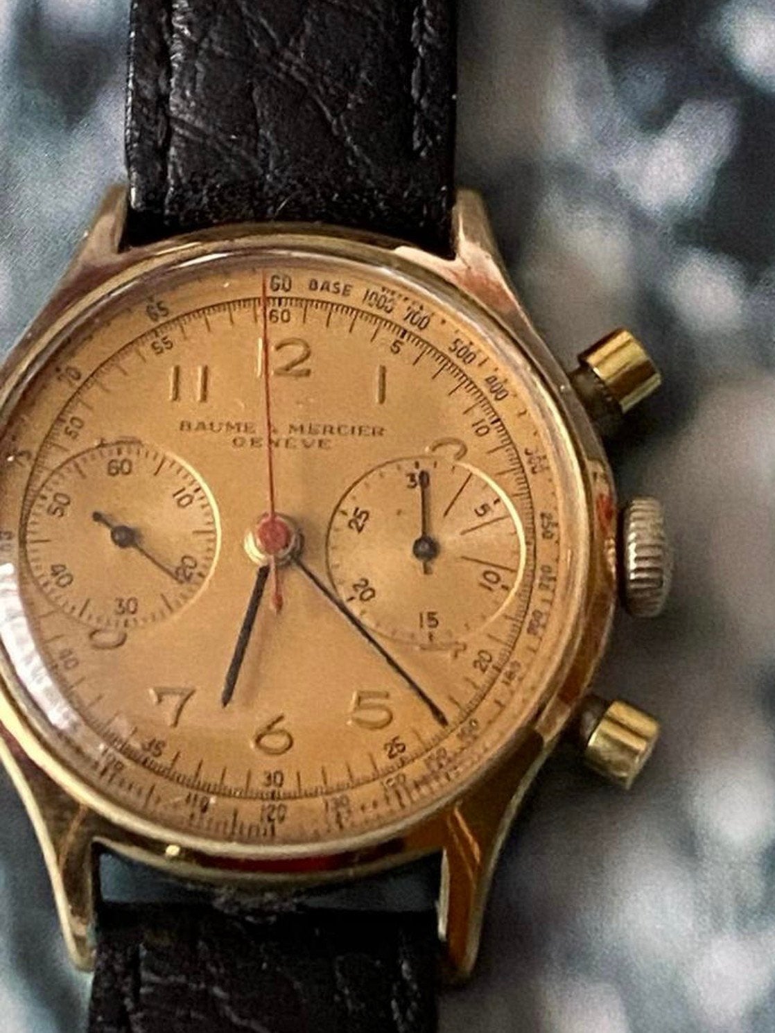 BAUME & MERCIER GENÈVE Lanteren L48 Chronograaf Horloge, Montre-bracelet, Autres marques, 1930 à 1960, Acier