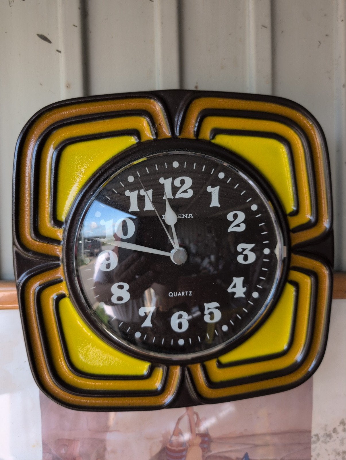 horloge murale vintage Dugena, Antiquités & Art, Enlèvement ou Envoi