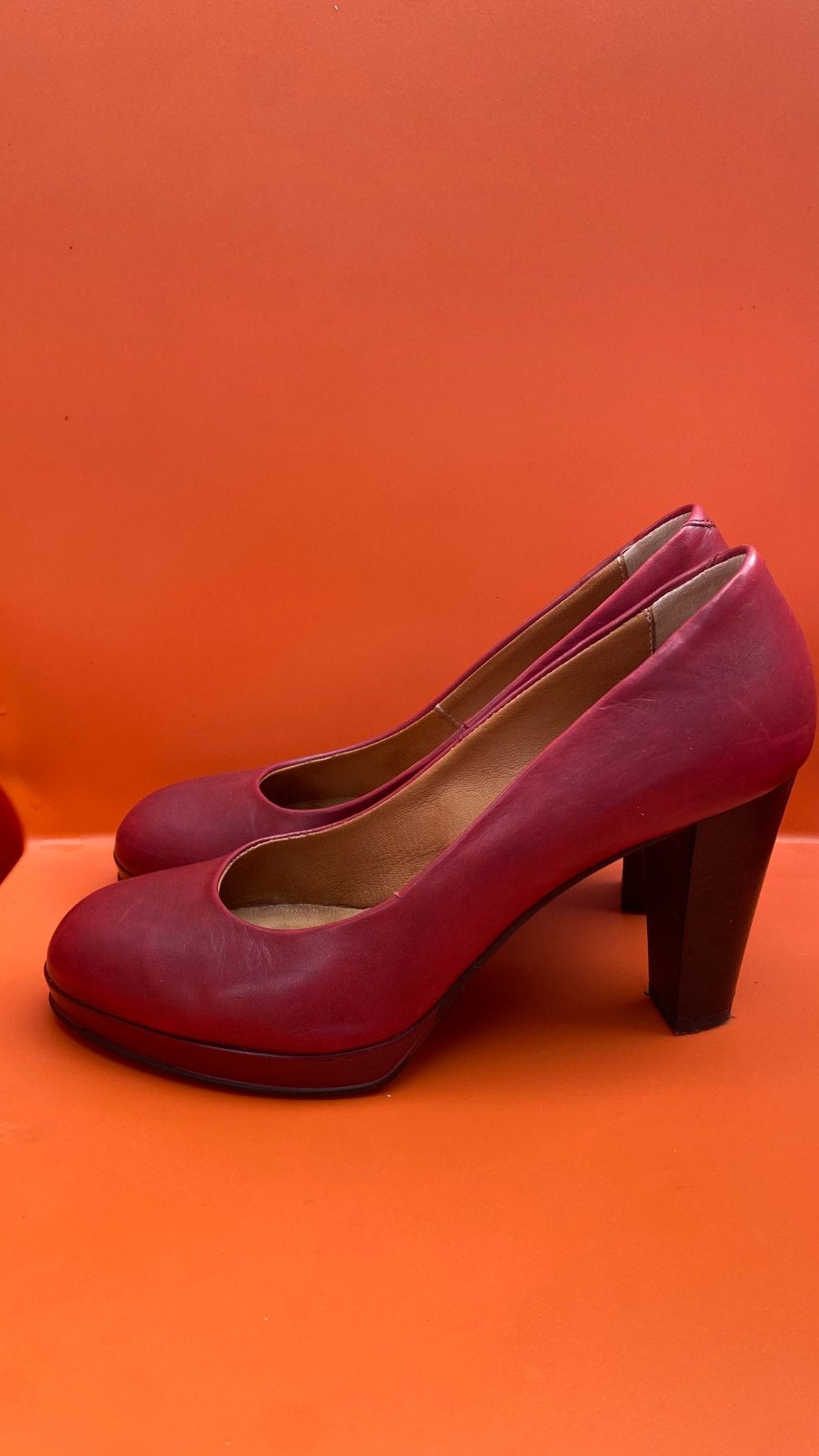 Bordeaux hoge hakken van Manas  maat 39, Kleding | Dames, Ophalen, Zo goed als nieuw, Schoenen met hoge hakken, Rood