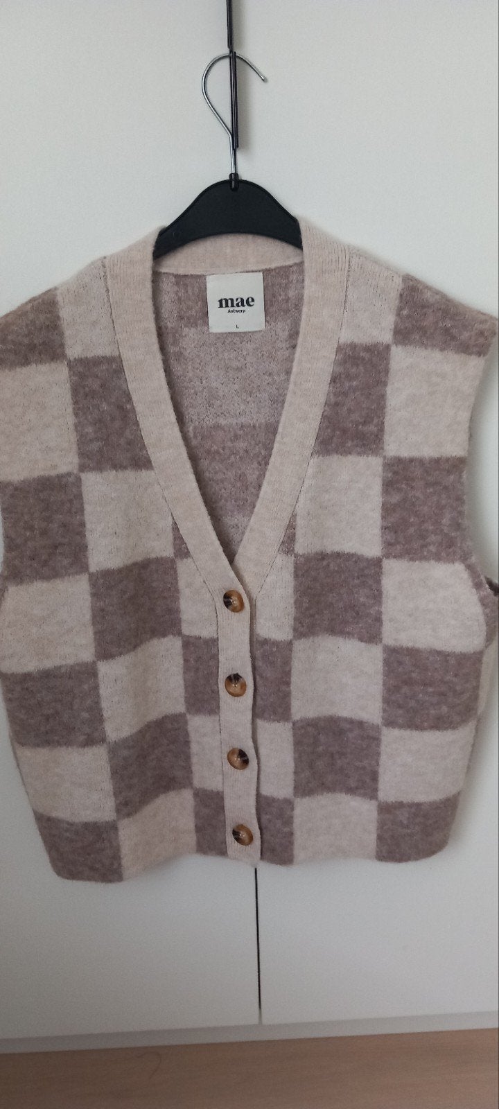 Nieuw geruit beige vestje,  Large,  Mae Antwerp, Vêtements | Femmes, Blousons sans Manches, Mae  Antwerp., Beige, Enlèvement, Taille 42/44 (L)